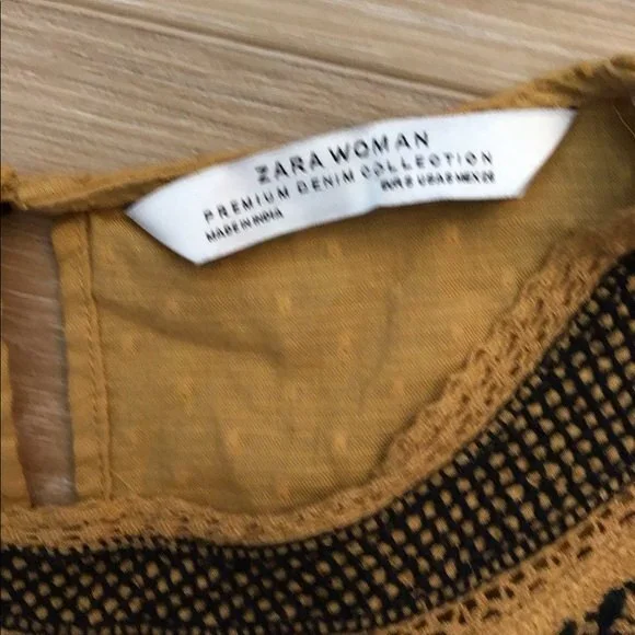 Zara Embroidered Boho Blouse S - Picture 5 of 7
